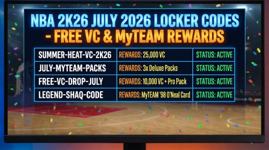 Latest NBA 2K26 Locker Codes USA – Free VC, Tokens and MyTEAM Rewards